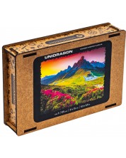 Дървен пъзел Unidragon от 125 части - Планини (размер S)