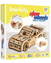 Дървен конструктор Smart Games Smartivity - Рали състезател -1