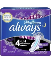 Дамски превръзки с крилца Always Platinum - Secure Night,  5 броя -1