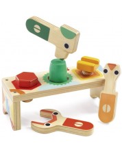 Дървена играчка Djeco - Bricolou, мини работилница -1