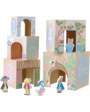 Дървени кубчета за подреждане Orange Tree Toys Peter Rabbit -1
