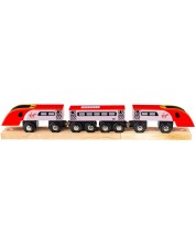 Дървена играчка Bigjigs -Влакчето Pendolino, с релси -1