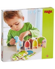 Дървена детска игра Haba - Подреди цветна гъсеница -1