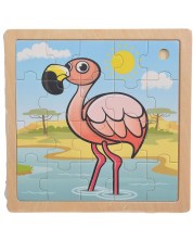 Дървен пъзел Eichhorn - Фламинго -1