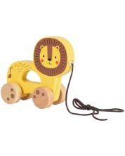 Дървена играчка за дърпане Tooky Toy - Лъвче