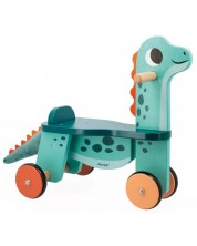 Дървена играчка за яздене Janod - Динозавър -1