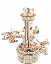 Дървен 3D пъзел Robo Time от 255 части – Кула за въздушен контрол