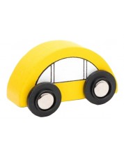Дървена играчка Smart Baby - Автомобил, жълт -1