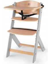 Дървено столче за хранене KinderKraft - Enock, сиво -1