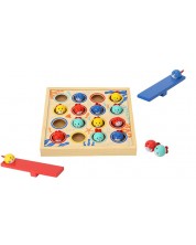 Дървена детска игра Tooky Toy - Летящи рибки