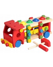 Дървена играчка Kruzzel - Образователен камион -1