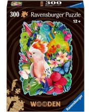 Дървен пъзел Ravensburger от 300 части - Красиви птици -1