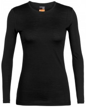 Дамска блуза Icebreaker - Merino 200 Oasis LS Crewe Thermal Top, размер L, черна