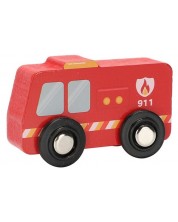 Дървена играчка Smart Baby - Пожарна -1