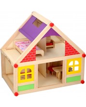 Дървена къща за кукли Marionette - С аксесоари -1