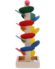 Дървена играчка Smart Baby - Кула с падащи топчета