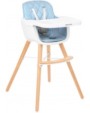 Дървено столче за храненe KikkaBoo - Woody, синьо -1