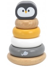 Дървена играчка за нанизване Viga Polar B - Пингвинче (Ханойска кула) -1
