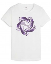 Дамска тениска Puma - ESS+ Graphic , бяла -1