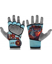 Дамски фитнес ръкавици RDX - T4 Weightlifting Grips, размер S/M, сини