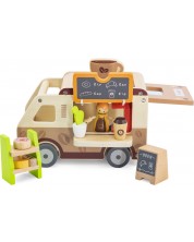 Дървен игрален комплект Viga - Каравана за кафе -1