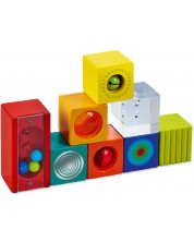 Дървена образователна игра Haba - Сетивни кубчета