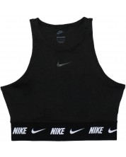 Дамски потник Nike - Sportswear Crop Tape Top, черен