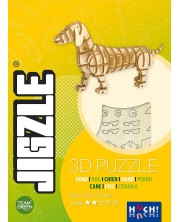 Дървен 3D пъзел Jigzle - Куче -1