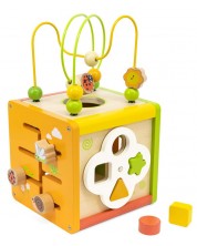 Дървен дидактически куб 5 в 1 Viga Toys -1