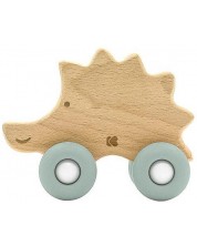 Дървена играчка с чесалка KikkaBoo - Hedgehog, Mint
