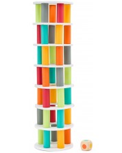 Дървен игрален комплект Pino Toys - Кула за подреждане и баланс
