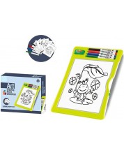 Дъска за рисуване Raya Toys - С шаблони и маркери -1