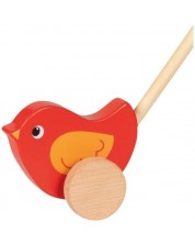 Дървена играчка за бутане Goki - Птиче