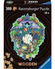 Дървен пъзел Ravensburger от 300 части - Часовник с кукувица -1