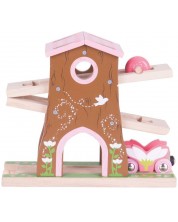 Дървена играчка Bigjigs  - Къща на дървото с релси -1