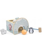 Дървена игра с чукче и топки Viga Toys PolarB - Иглу