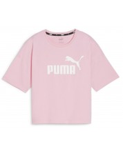 Дамска тениска Puma - Essentials Logo Cropped Tee, размер M,  розова