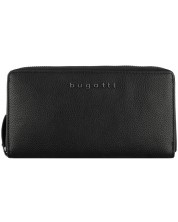 Дамски кожен портфейл Bugatti Bella - Long, RFID защита, черен -1