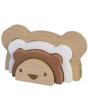 Дървена играчка BamBam - Eco Friendly, Дъга, Мече