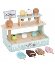 Дървен комплект Tooky Toy - Магазин за сладолед -1