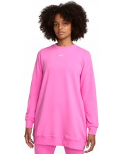 Дамска блуза Nike - Dri-Fit One Crew-Neck French Terry Tunic,  розова