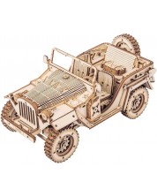 Дървен 3D пъзел Robo Time от 369 части - Военен полеви автомобил