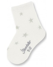 Детски чорапи Sterntaler - На звездички, 15/16 размер, 4-6 месеца, бели