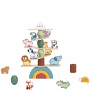 Детска дървена игра Tooky Toy - Animals, за баланс  -1