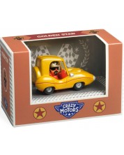 Детска играчка Djeco Crazy Motors - Количка златна звезда