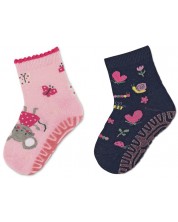 Детски чорапи със силиконова подметка Sterntaler - Мишле, 21/22, 18-24 месеца, 2 чифта -1