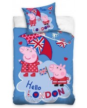 Детски спален комплект Sonne - Peppa Pig London, 2 части