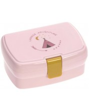 Детска кутия за храна Lassig - Adventure Tipi, розова -1