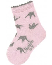Детски розови чорапи Sterntaler - С коронки, 15/16 размер, 4-6 месеца, розови