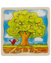 Детски многослоен пъзел Goki - Дърво -1